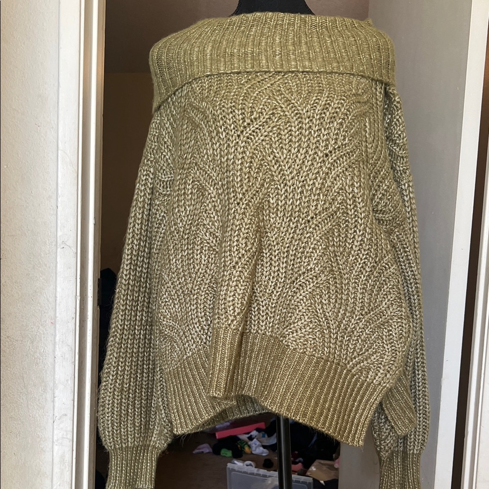 a new day Sage Green Cowl Neck Sweater